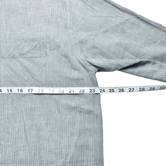 Billy Reid | Men | Brushed Gray Soft Cotton Standard Cut Button Down Shirt | XL - Picture 5 of 12